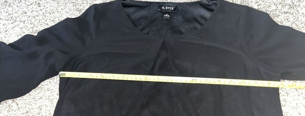 A. Byer Blouse Size Medium Black - Picture 4 of 8